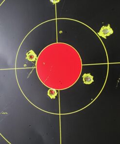 Splatterburst Targets - 12 inch Multi-Bullseye Splatter Target - Easily See Your Shots Burst Bright Fluorescent Yellow Upon Impact - Made in USA 50 Pack 21 A1F6XeBPXHL