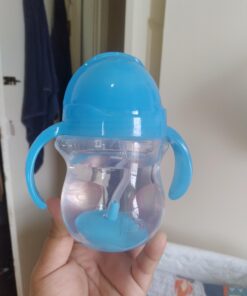 Munchkin® Any Angle™ Weighted Straw Trainer Cup with Click Lock™ Lid, 7 Ounce, Blue 1 Count (Pack of 1) 52 A1FANMEdRL