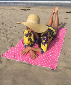 SportLite Microfiber Beach Towels - Printed or Unprinted Styles - Cabana Towels - Surf Towels - Sand Free - Fast Dry (32 x 68 inches and 30 x 70 inches) Printed Beach Towel: 32"x68" Polka Dots Beach Towel 11 A1FqKX4WJGL