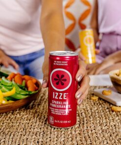 IZZE Sparkling Juice, Pomegranate, No Added Sugars, No Preservatives, Non-GMO, 8.4 Fl Oz Can (Pack of 24) 8.4 Fl Oz (Pack of 24) 19 A1G mtS1yGL