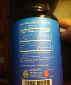 Triple Strength Omega 3 Fish Oil | 3600 mg EPA & DHA | Over 2,000mg of Omega-3 Fatty Acids | Over 1,200mg EPA + 800mg DHA | Best Essential Fatty Acids | Premium Burpless Softgel Supplements (120 Ct) Essential Fatty Acid Combinations 120 Count 23 A1G9A9UiUuL 2