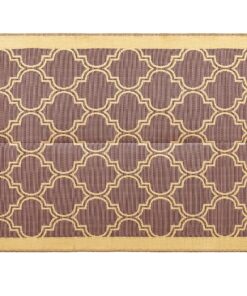 Camco Large Reversible Outdoor Patio Mat Easy to Clean, Perfect for Picnics, Cookouts, Camping, and The Beach (6' x 9', Brown Lattice Design) (42877) 6' x 9' 14 A1G9d7ghQ8L