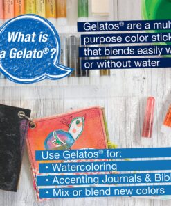 Faber-Castell Gelatos Original Gift Set - 28 Colors - Multi-Purpose Art Color Sticks Set, 34 Piece Gift Set 14 A1GPsyUsMXL