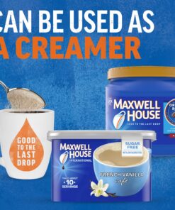 Maxwell House International French Vanilla Sugar Free Cafe Beverage Mix 4 oz Canisters, Pack of 4 French Vanilla, Sugar Free 4.50 Ounce (Pack of 4) 11 A1GTMNz1BuS