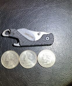 Kershaw Cinder Multi-Function Folding Pocketknife (1025); 1.4 Inch 3Cr13 Stonewashed Blade; Manual Opening; Liner Lock; Bottle Opener; Keychain Carry; Black Glass-Filled Nylon Handle; 0.9 oz 48 A1GVl2GCeqL