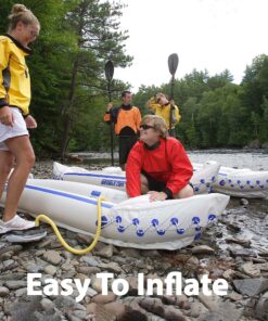 Sea Eagle SE370 Inflatable Sports Kayak -1-3 Person-Portable Stowable & Lightweight-with Seat(s), Paddle(s), Pump and Bag SE370 Sports Kayak Pro 34 A1GbSrL6I8L