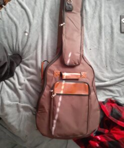 CAHAYA Guitar Bag 40 41 42 Inches 6 Pockets Guitar Case Water Resistent Oxford Cloth 0.5 Inch Extra Thick Sponge Overly Padded for Acoustic Classical Guitar with Anti-theft Pocket CY0150 49 A1Ge3 f6RgL