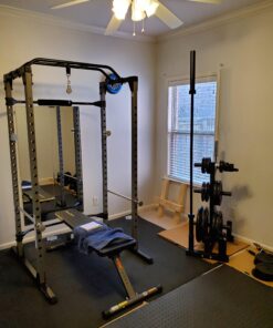 Olympic 2-inch Weight Plate Tree Rack with 6 Barbell Holders - Holds Up to 800 lbs. of Olympic Weight Plates – Workout & Lifting Equipment for Professional & Home Gym Storage Use - Assembly Required 25 A1GkJlHrG9L