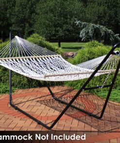 Sunnydaze Universal Heavy-Duty Steel Hammock Stand - 550-Pound Capacity - Fits Hammocks 9 to 14 Feet Long - Black 29 A1GybtcYxtL
