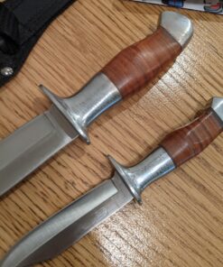 Mossy Oak Fixed Blade Bowie Knife, 2-piece Hunting Knife with Leather Handle Featuring Laser Pattern, Sheath Included 36 A1H0oMK06bL