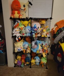 Whitmor Storage Cubes - Stackable Interlocking Wire Shelves - 14.25"D x 14.5"W x 14.5"H - Black (Set of 6) 52 A1HQxSkHOdL