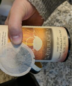 The Republic of Tea Ginger Peach Black Tea, Caffeinated, 50 Count 28 A1Hoiu699L