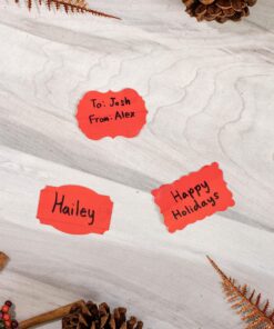 Red Gift Tags Holiday Present Stickers 2 x 3 Inch 100 Total Labels Red Semi Gloss 11 A1Hu5bJY dL