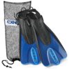 Cressi Palau Short Fins with Mesh Bag Snorkel Packages - Blue, Size - LGXLG 40 A1HuQzCFxqL