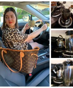 The Original Glass French Press Coffee Maker - Versatile Coffee Press, Tea Press w/ 4 Level Filtration, BPA Free French Press Stainless Steel Coffee Maker by Cafe Du Chateau (34oz) 61 A1Hyyd6NrPL