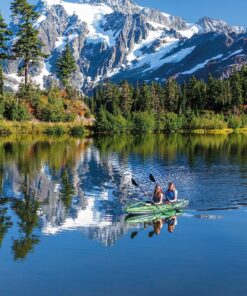 INTEX Challenger Inflatable Kayak Series: Includes Deluxe 86in Aluminum Oar and High-Output Pump – SuperStrong PVC – Adjustable Seat with Backrest – Removable Skeg – Cargo Storage Net green/blue 2-person 30 A1IKWc5YKFL