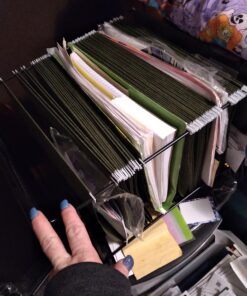 Pendaflex Hanging File Folders, Letter Size, Standard Green, 1/5-Cut Adjustable Tabs, 25 Per Box (81602), Standard Green - 1/5 Tabs 1/5 Cut 35 A1IL9B9GfL