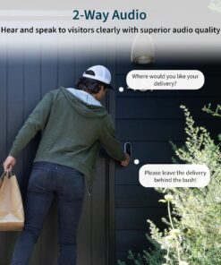 Arlo Video Doorbell 2K (2nd Generation) – Battery Operated or Wired Doorbell, Smart Wi-Fi, Two-Way Audio, Night Vision, Security Camera, Surveillance, White – AVD4001 35 A1J 4RWfQBL