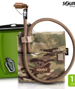 Source Hydration Pack 1 Liter Kangaroo with Molle Pouch Webbing for Easy Attachment to Tactical Vest or War Belt - Closed Cell Insulation Keeps Water Cool, Coyote Multicam 20 A1J8zLRMZBL
