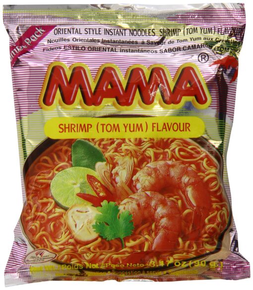 Mama Instant Noodle, Tom Yum Shrimp Spicy Flavor, 3.17 Ounce (Pack of 20) 3.17 Ounce (Pack of 20)