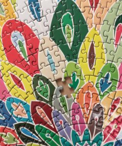 Bgraamiens Puzzle-Blooming Color-1000 Pieces Gradient Puzzle Color Challenge Blue Board Round Jigsaw Puzzles 54 A1Jc10SjlBL