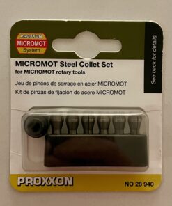 Proxxon 28940 Set of MICROMOT Steel Collets, 6-Piece,Black, Silver 1 7 A1JgKuKO4oL