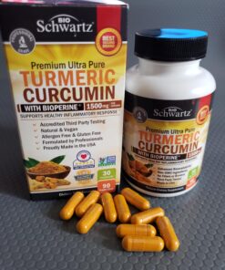 Turmeric Curcumin with Black Pepper Extract 1500mg - High Absorption Ultra Potent Turmeric Supplement with 95% Curcuminoids and BioPerine - Non GMO Turmeric Capsules for Joint Support - 90 Capsules 90 Count (Pack of 1) 34 A1JqSNiK5TL