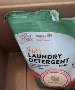 Grab Green Natural 3-in-1 Laundry Detergent Powder, Water Lily, 100 Loads 4 Pound (Pack of 1) 25 A1K lplMgL
