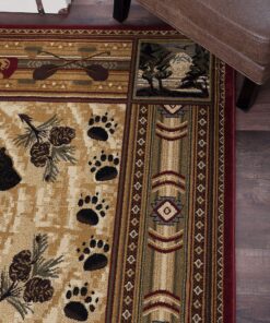 Universal Rugs Black Bear Area Rug, 5'3'' x 7'3'', Brown 5 ft 3 in x 7 ft 3 in 16 A1K08tDheaL