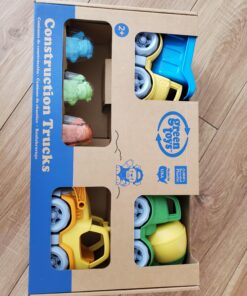 Green Toys Construction Vehicle Set, 3-Pack - Pretend Play, Motor Skills, Kids Toy Vehicles. No BPA, phthalates, PVC. Dishwasher Safe, Recycled Plastic, Made in USA. 34 A1K9Tw59UYL