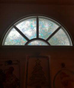 CottonColors Window Privacy Film Decorative Window Clings 3D Window Decals Static Stickers Rainbow Effect No-Adhesive Sliding Door Glass Films UV Blocking for Home, 11.8x78.7 Inch 11.8 by 78.7 In 36 A1KIyx6EoUL