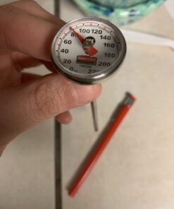 Rubbermaid Commercial Products Instant Read Thermometer, Red, Pocket Size for Meat/Food Cooking and Grilling/Oven 9 A1KgD7xAihL