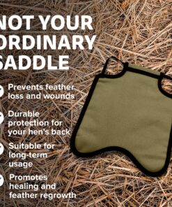 Hen Saver Hen Apron/Saddle, Single Strap, X-Large, Khaki 16 A1L2bxkHUGL