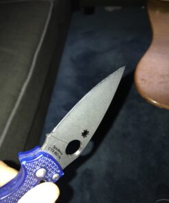 Spyderco Manix 2 Lightweight Signature Knife with 3.37" CTS BD1 Steel Blade and Translucent Blue FRCP Handle - PlainEdge - C101PBL2 42 A1LH4Y6iPAL