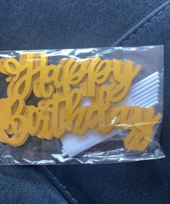 8 Pack Happy Birthday Cake Topper, 1st First Happy Birthday Cupcake Topper, Glitter Gold Decoration 29 A1LM3KsqoJL