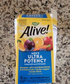 Nature's Way Alive! Men's Daily Ultra Potency Complete Multivitamin, High Potency B-Vitamins, Supports Energy Metabolism*, 60 Tablets 34 A1Lb1jLfaUL
