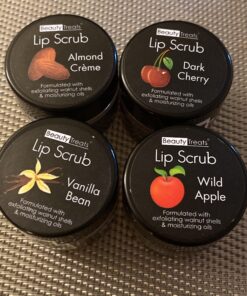4pc Beauty Treats Lip Scrub with Almond Creme Wild Apple Vanilla Bean Dark Cherry All 4 Full Set 27 A1LpOUCJ20L