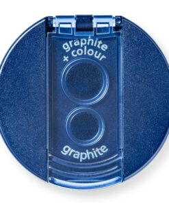 Staedtler 512 001 ST Double-hole Tub Pencil Sharpener 1-2/3 L x 2-1/4 W x 1-2/3 H in Blue, Silver 21 A1LyCvLhwtL