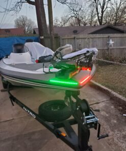 Green Blob Outdoors LED Red & Green Navigation Boat Bow light Strips Kit Rub Rail Waterproof for Bass Boats, Pontoon, Wave Runners, Kayaks, Ski Boats red, green 11 A1MBZAHo wL