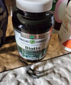 Amazing Formulas Biotin 10000mcg 200 Veggie Capsules Supplement | Non GMO | Gluten Free | Made in USA | Suitable for Vegetarians 200 Count (Pack of 1) 33 A1MKvMdZjBL