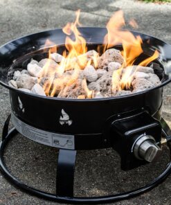 Alternative view of Heininger 5995 58,000 BTU Portable Propane Smokeless Outdoor Gas Fire Pit Black