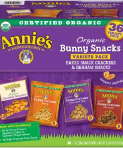 Alternative view of Annie's Homegrown Organic Variety Pack, Cheddar Bunnies and Bunny Graham Crackers Snack Packs, 36 (1 oz.) Pouches 36 Count (Pack of 1)