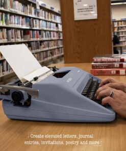 Nadex Pioneer Manual Typewriter, Durable Travel Case Included, Gray 15 A1NzFVem84L