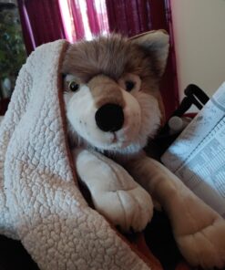 Wild Republic Jumbo Wolf Plush, Giant Stuffed Animal, Plush Toy, Gifts for Kids, 30 Inches Single 38 A1O2tYluHzL