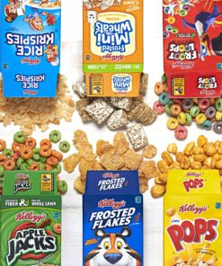 "(Discontinued by Manufacturer)Kellogg's Breakfast Cereal, Assortment Pack, Frosted Flakes, Frosted Mini-Wheats, Froot Loops, Apple Jacks, Corn Pops, and Rice Krispies, 32.7 oz Tray (30 Count)" 30 A1OU14XTlML