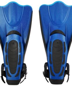 Short Adjustable Fins - Snorkeling Versatile Open Heel to use also Barefoot - PALAU SAF made in Italy by Cressi: quality since 1946 X-Small/Small blue 9 A1Oj4hXgKL