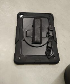 SEYMAC iPad 6th/5th Generation Case 9.7 Inch, Heavy Duty Protective Shockproof Case with Screen Protector, 360° Rotating Stand/Handle/Shoulder Strap for iPad 6th/ 5th Gen/Air 2/ Pro 9.7, Black 9.7 inch - For iPad 6th/5th Gen 39 A1PV2uJ6QIL