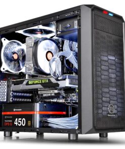 Thermaltake Versa H15 SPCC Micro ATX Mini Tower Computer Chassis CA-1D4-00S1NN-00, Black Computer Case 59 A1PqIXbSlSL