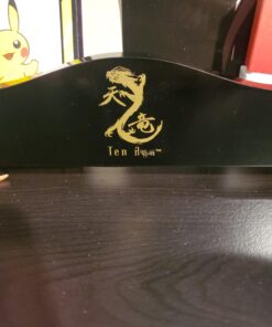 Ten Ryu – Samurai Sword Stand – Black Lacquered Wood Single Sword Stand with Red Velvet Holders and Ten Ryu Logo on Stand, Display Your Collection with Pride – MA-1SD 20 A1Qcb3DDNFL