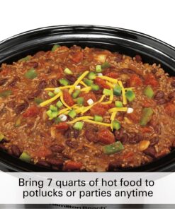 Hamilton Beach Programmable Slow Cooker, 7 quart with Clip-Tight Sealed Lid, Stainless Steel (33476), Silver 14 A1QgvsSONEL